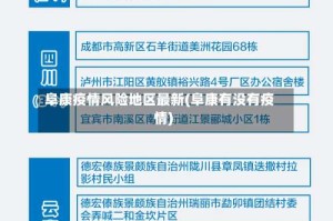 阜康疫情风险地区最新(阜康有没有疫情)