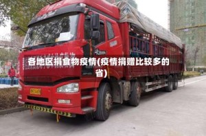 各地区捐食物疫情(疫情捐赠比较多的省)