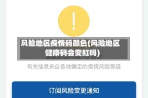 风险地区疫情码颜色(风险地区健康码会变红吗)