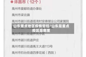 山东重点地区疫情管控/山东是重点疫区是哪里