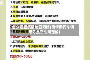 怎么设置疫情地区限牌(疫情期间车辆限号是怎么规定的)