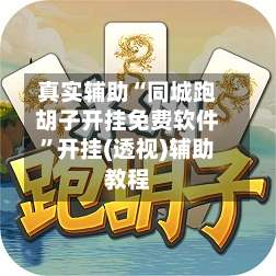 真实辅助“同城跑胡子开挂免费软件	”开挂(透视)辅助教程-第1张图片