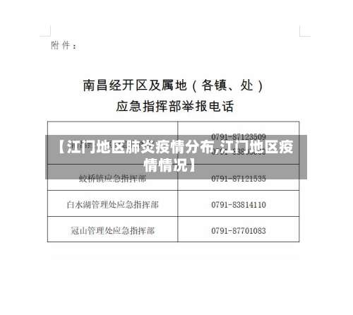 【江门地区肺炎疫情分布,江门地区疫情情况】-第1张图片