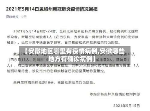 【安徽地区哪里有疫情病例,安徽哪些地方有确诊病例】-第2张图片