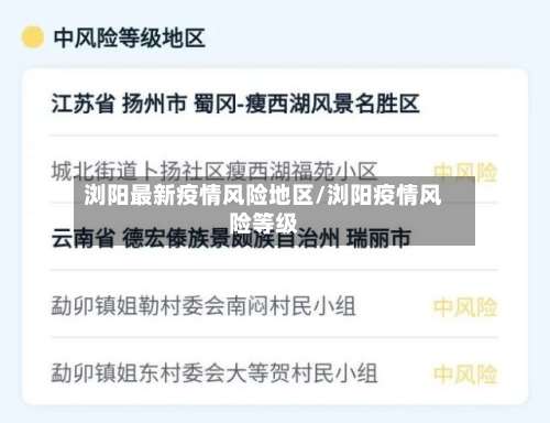 浏阳最新疫情风险地区/浏阳疫情风险等级-第1张图片