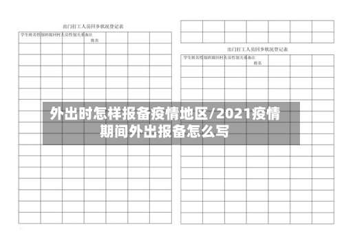 外出时怎样报备疫情地区/2021疫情期间外出报备怎么写-第3张图片