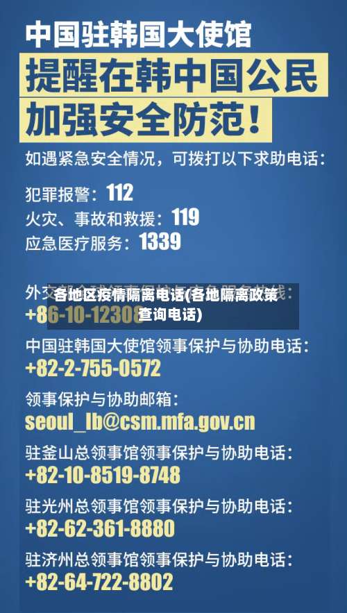 各地区疫情隔离电话(各地隔离政策查询电话)-第2张图片