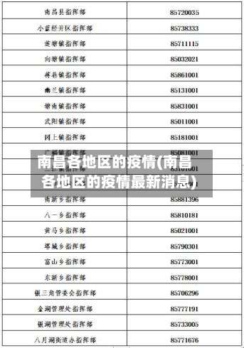南昌各地区的疫情(南昌各地区的疫情最新消息)-第1张图片